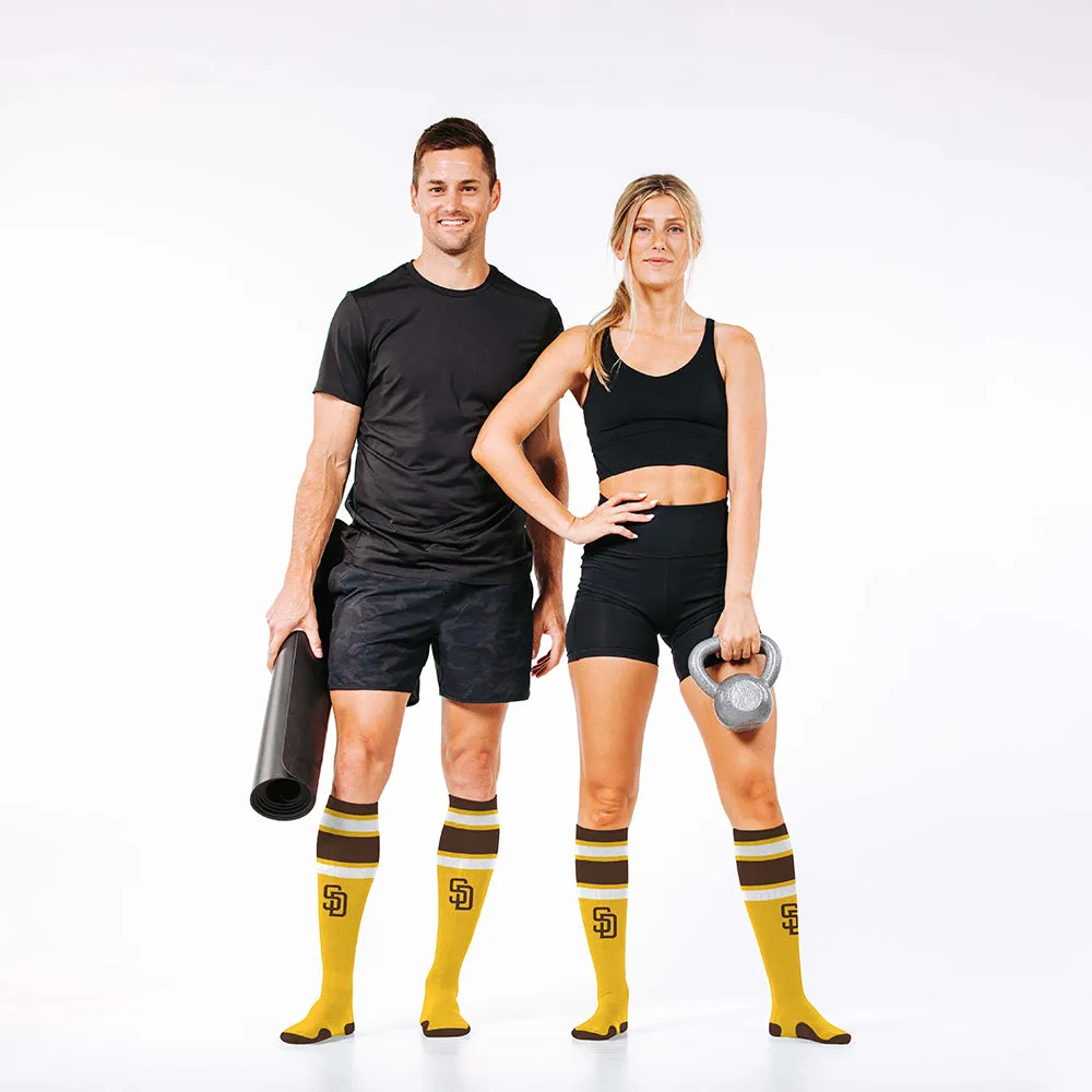MLB Compression Socks, San Diego Padres - Classic Stripe sold by Pro Compression product image thumbnail 4