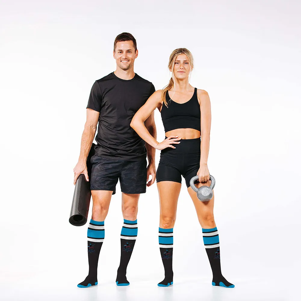 MLB Compression Socks, Miami Marlins - Classic Stripe sold by Pro Compression product image thumbnail 4