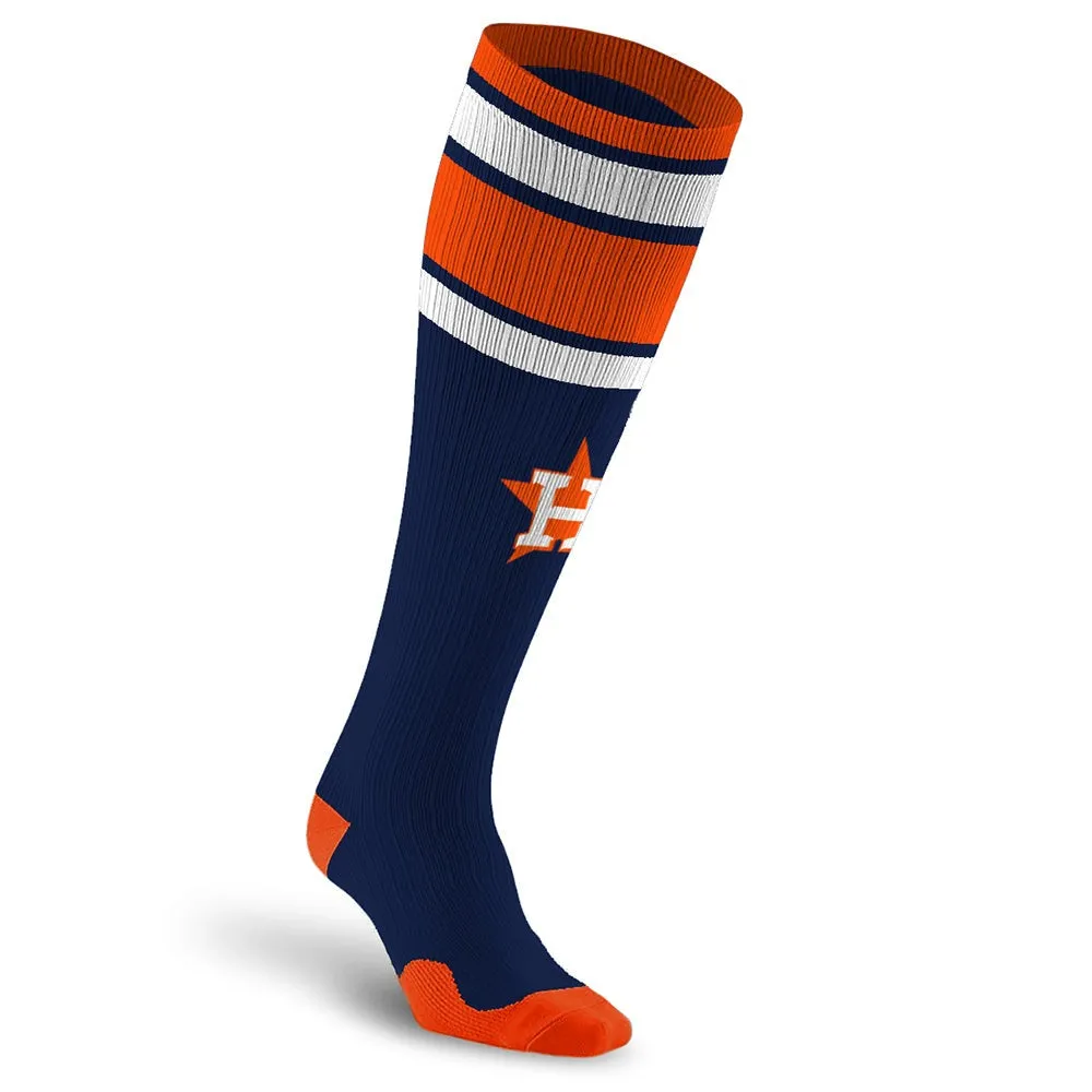 MLB Compression Socks, Houston Astros - Classic Stripe sold by Pro Compression