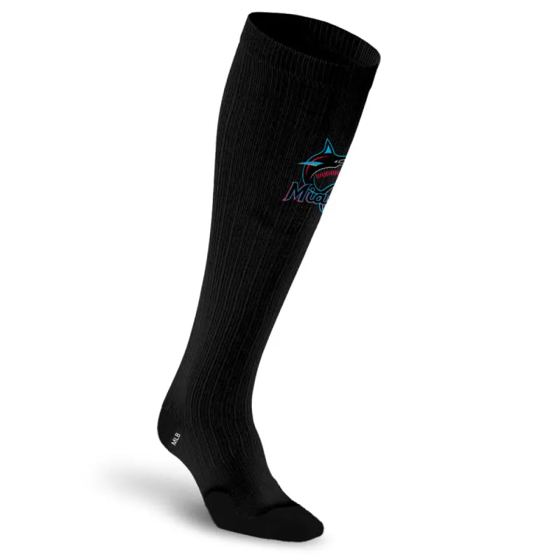 MLB Black Compression Socks, Miami Marlins sold by Pro Compression