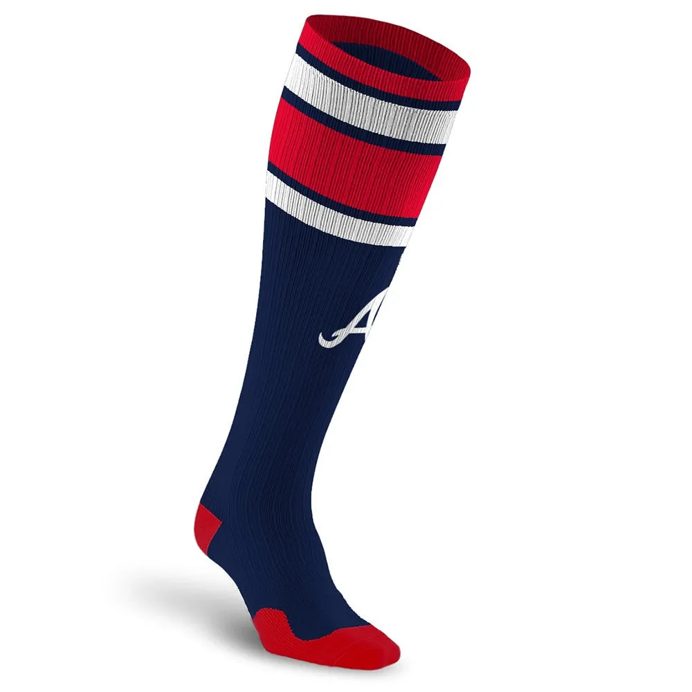 MLB Compression Socks, Atlanta Braves - Classic Stripe sold by Pro Compression