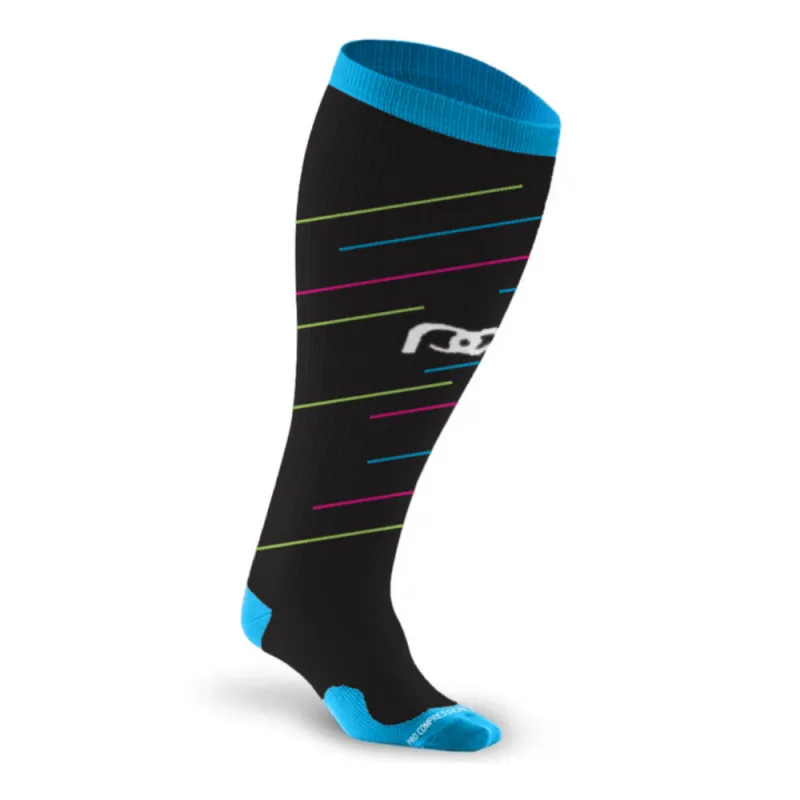 Marathon Wide-Calf, Black with Neon Stripes sold by Pro Compression