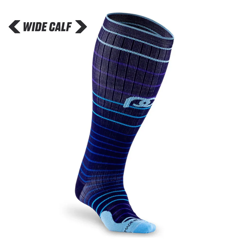 Marathon Wide-Calf, Navy Blue Lines sold by Pro Compression product image thumbnail 4