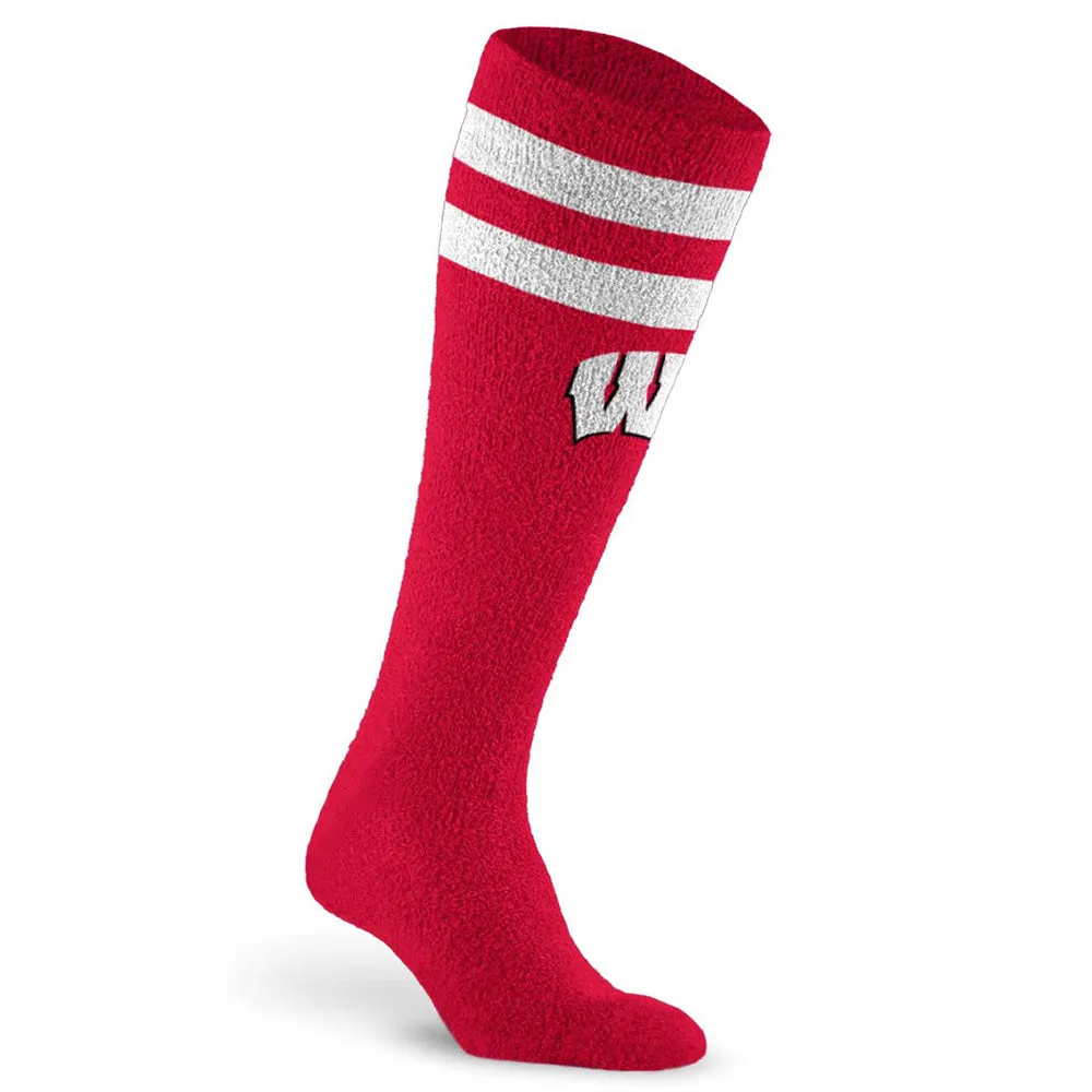 Fuzzy College Compression Sock, Wisconsin Badgers sold by Pro Compression