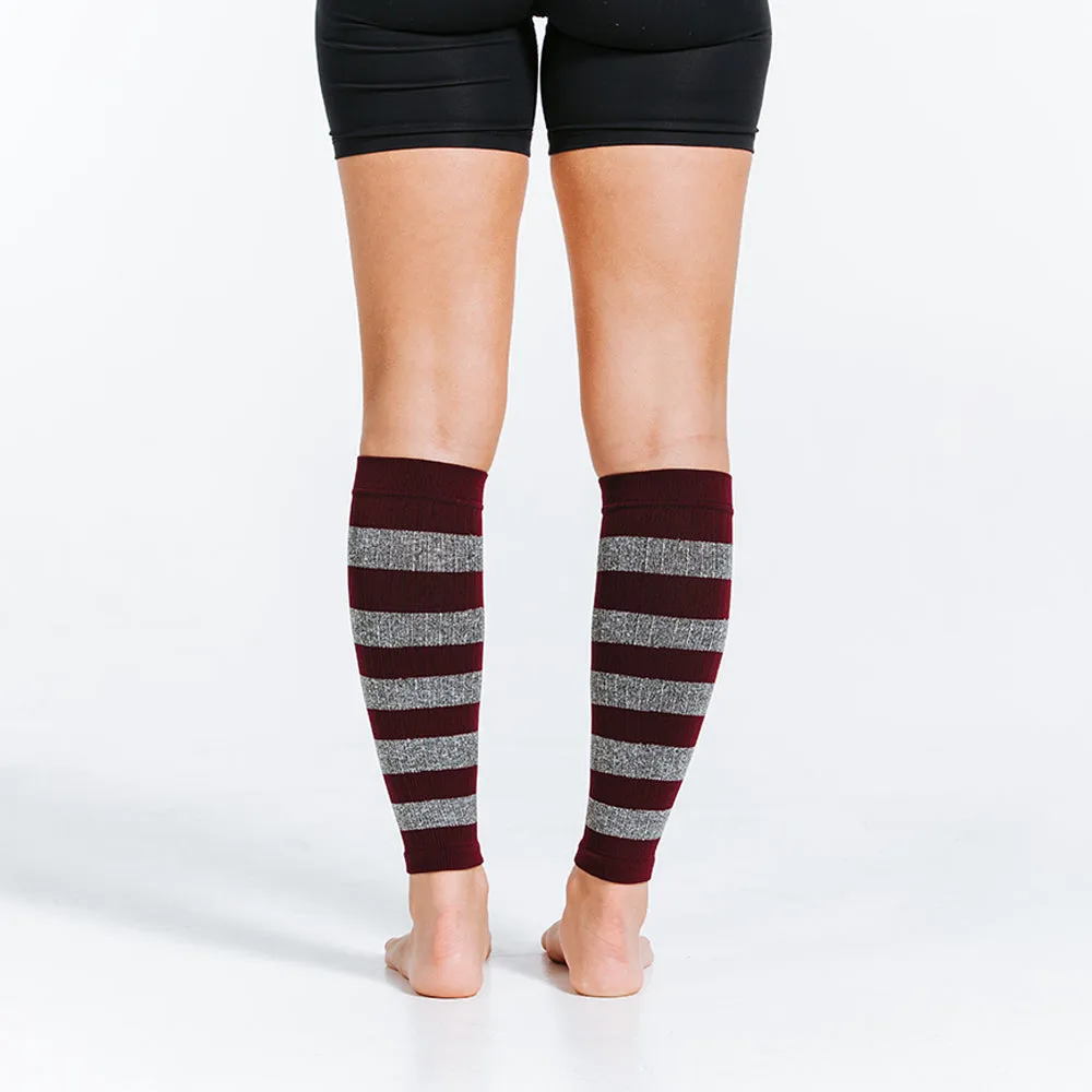 Calf Sleeves, Maroon and Heather Stripes sold by Pro Compression product image thumbnail 4