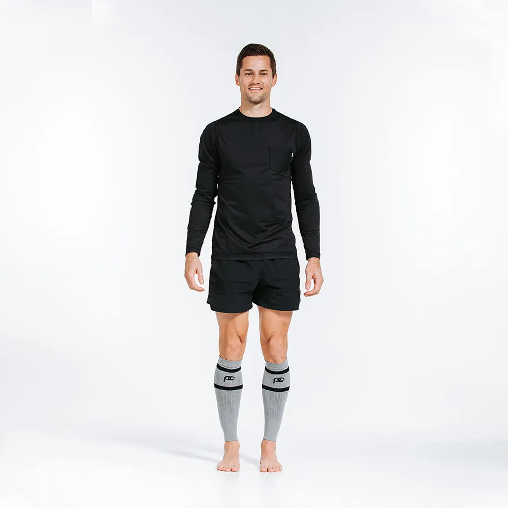 Calf Sleeves, Grey with Black Stripes sold by Pro Compression product image thumbnail 2
