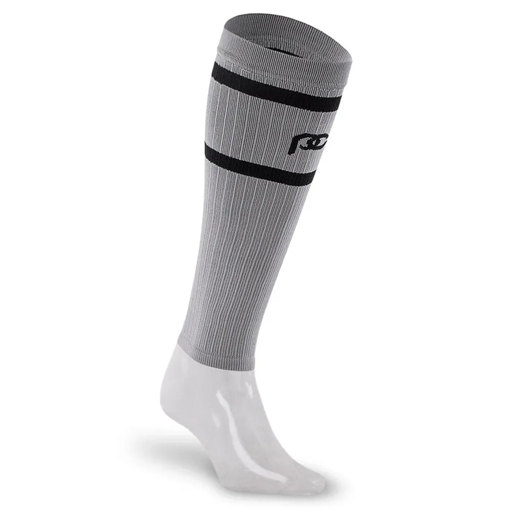 Calf Sleeves, Grey with Black Stripes sold by Pro Compression