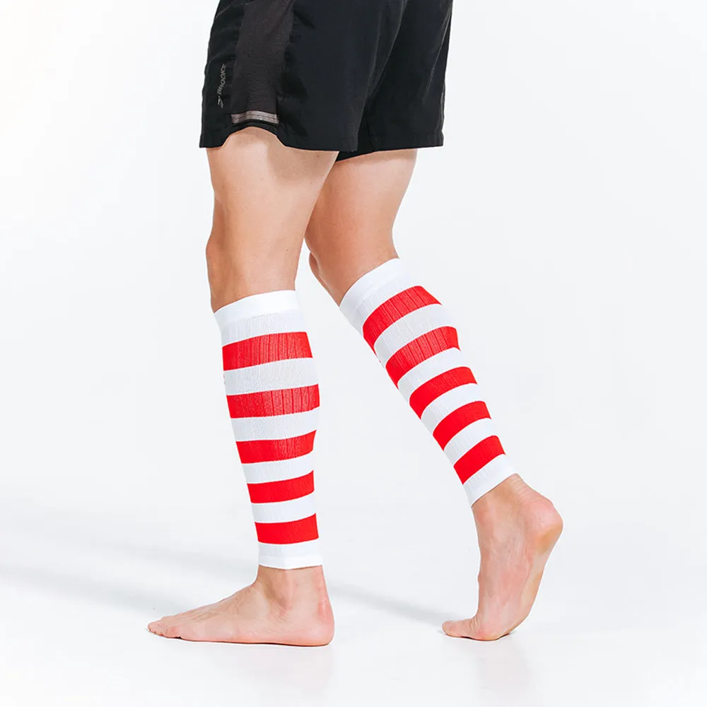 Calf Sleeves, White and Red Stripe sold by Pro Compression product image thumbnail 4
