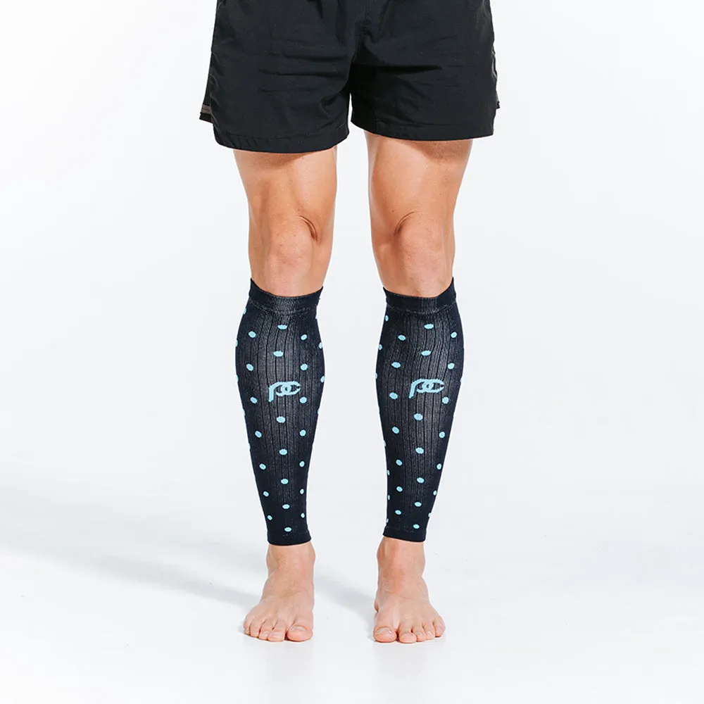Calf Sleeves, Navy Dots sold by Pro Compression product image thumbnail 3