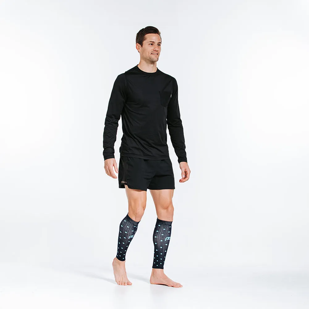 Calf Sleeves, Navy Dots sold by Pro Compression product image thumbnail 2