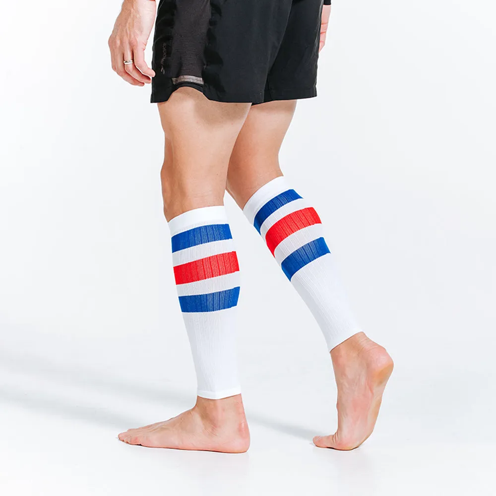 Calf Sleeves, White, Red and Blue Stripe sold by Pro Compression product image thumbnail 4