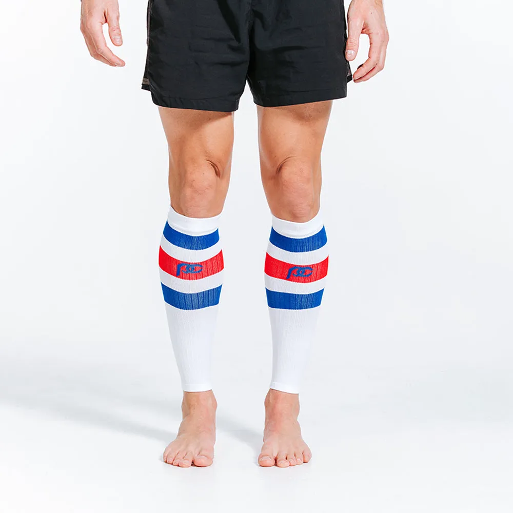 Calf Sleeves, White, Red and Blue Stripe sold by Pro Compression product image thumbnail 3