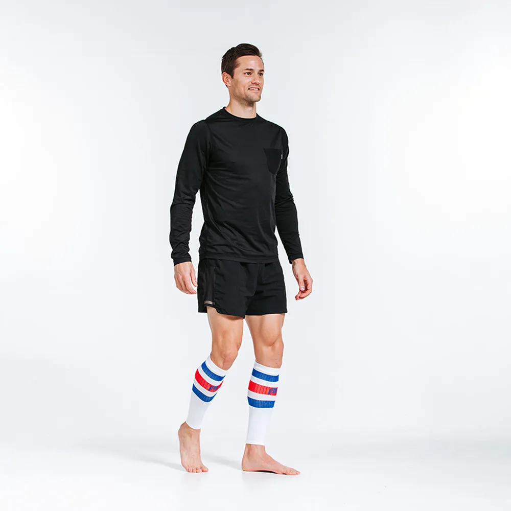 Calf Sleeves, White, Red and Blue Stripe sold by Pro Compression product image thumbnail 2