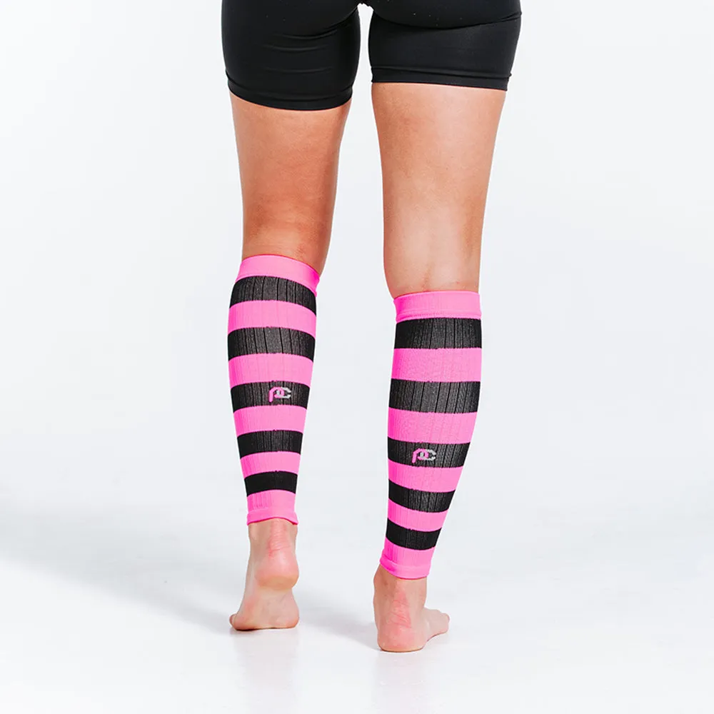 Calf Sleeves, Neon Pink and Black sold by Pro Compression product image thumbnail 4