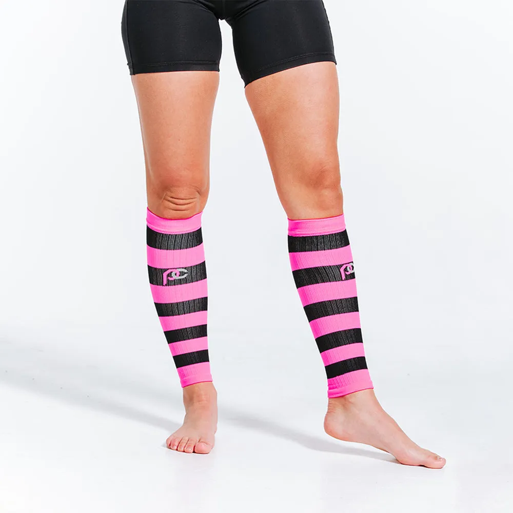 Calf Sleeves, Neon Pink and Black sold by Pro Compression product image thumbnail 3