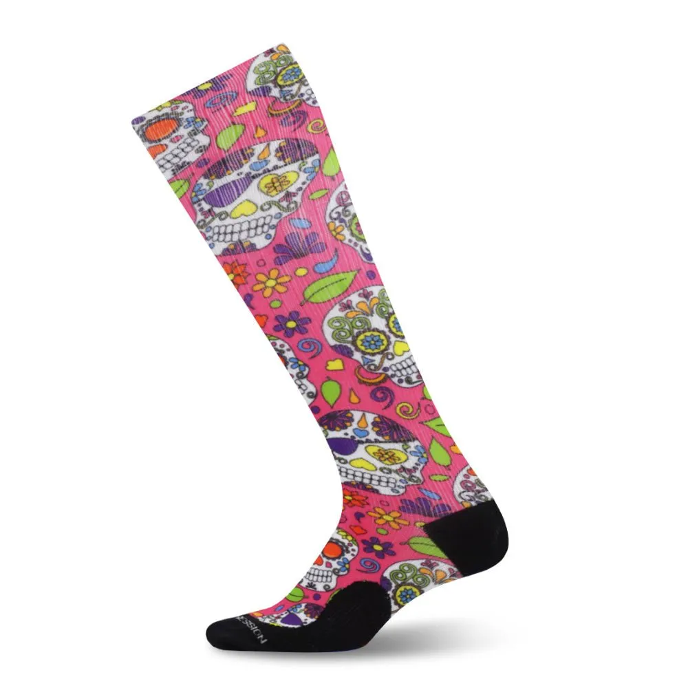Marathon Printed, Pink Sugar Skulls sold by Pro Compression product image thumbnail 2