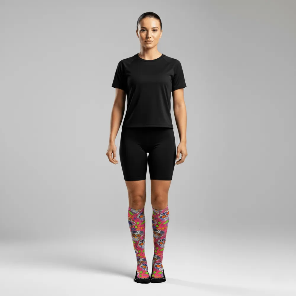 Marathon Printed, Pink Sugar Skulls sold by Pro Compression product image thumbnail 4