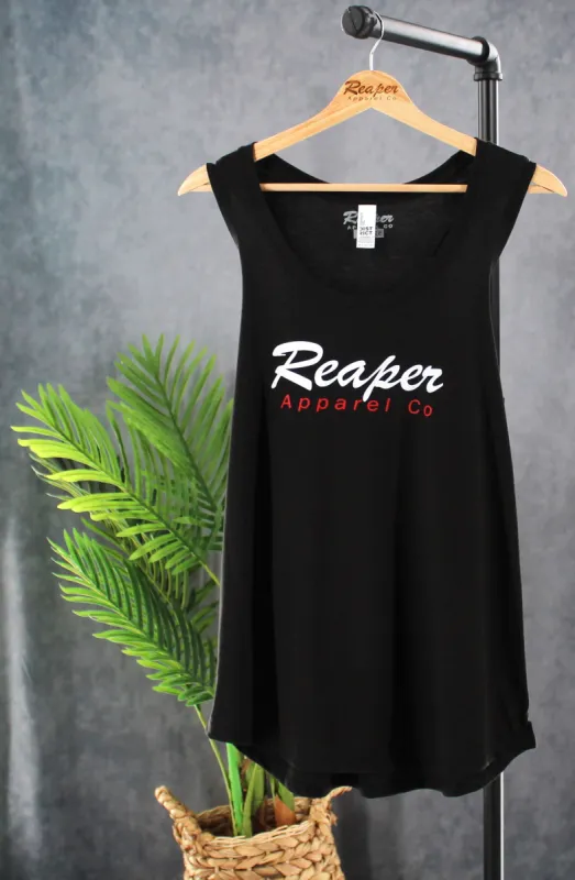 Reaper Script Racerback Women's Tank sold by Reaper Apparel Co
