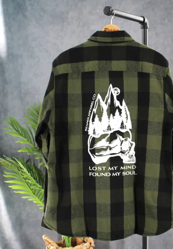 Lost My Mind Flannel sold by Reaper Apparel Co