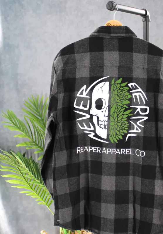 Never Eternal Flannel sold by Reaper Apparel Co