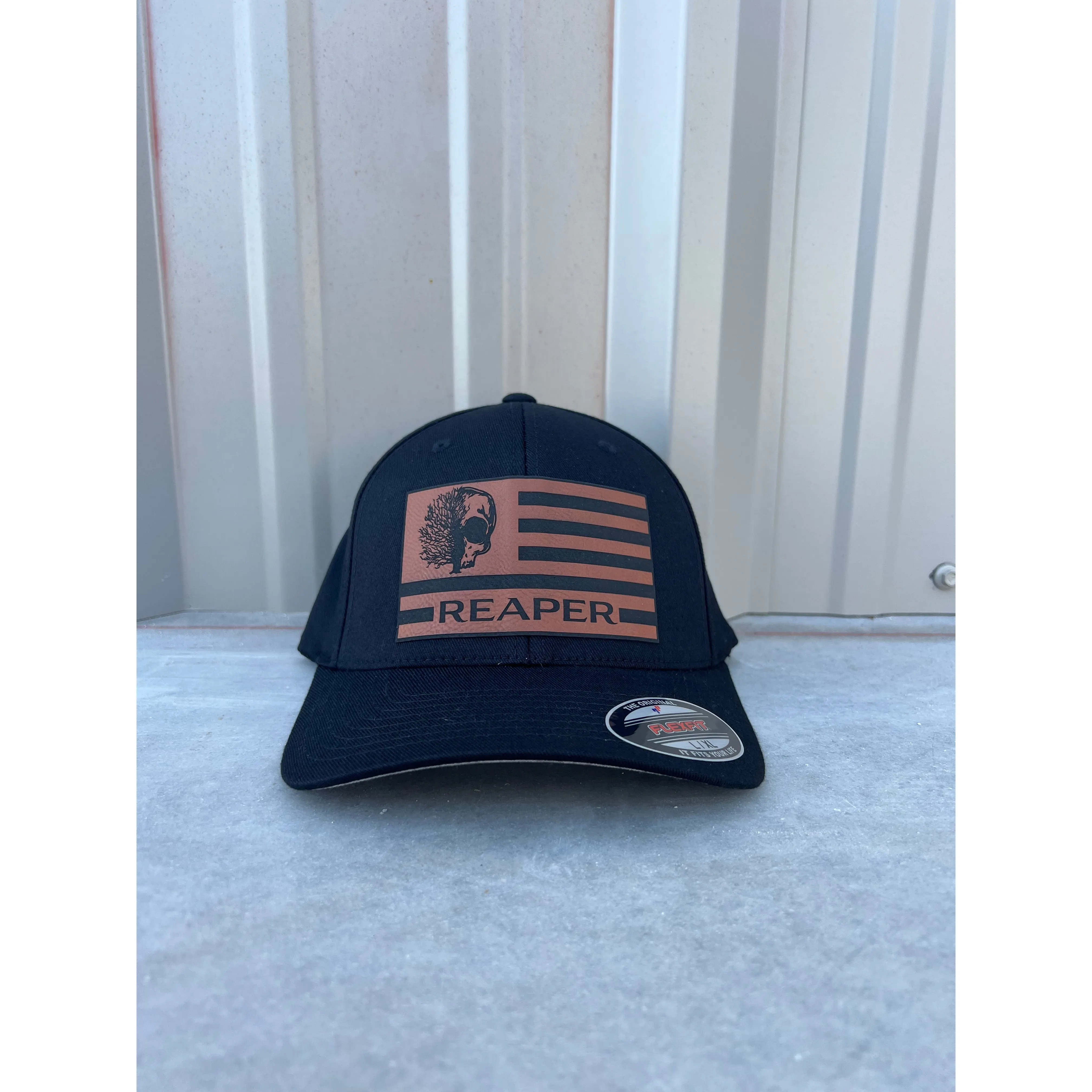 Reaper Flag Leather Patch FLEXFIT sold by Reaper Apparel Co product image thumbnail 3