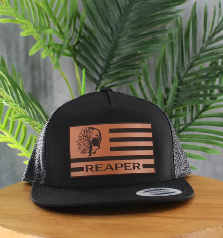Reaper Leather Flag Snapback sold by Reaper Apparel Co