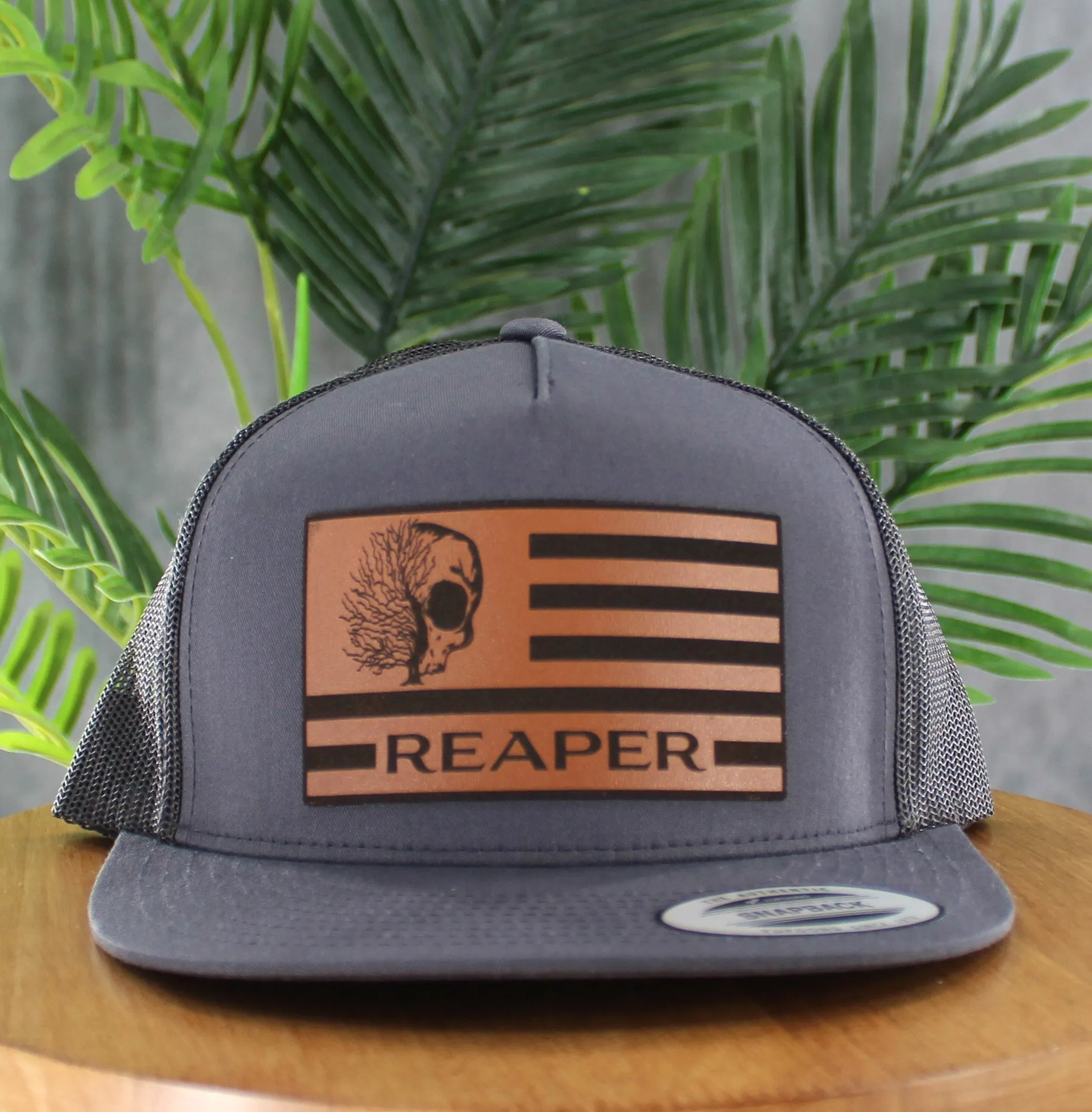 Reaper Leather Flag Snapback sold by Reaper Apparel Co product image thumbnail 2