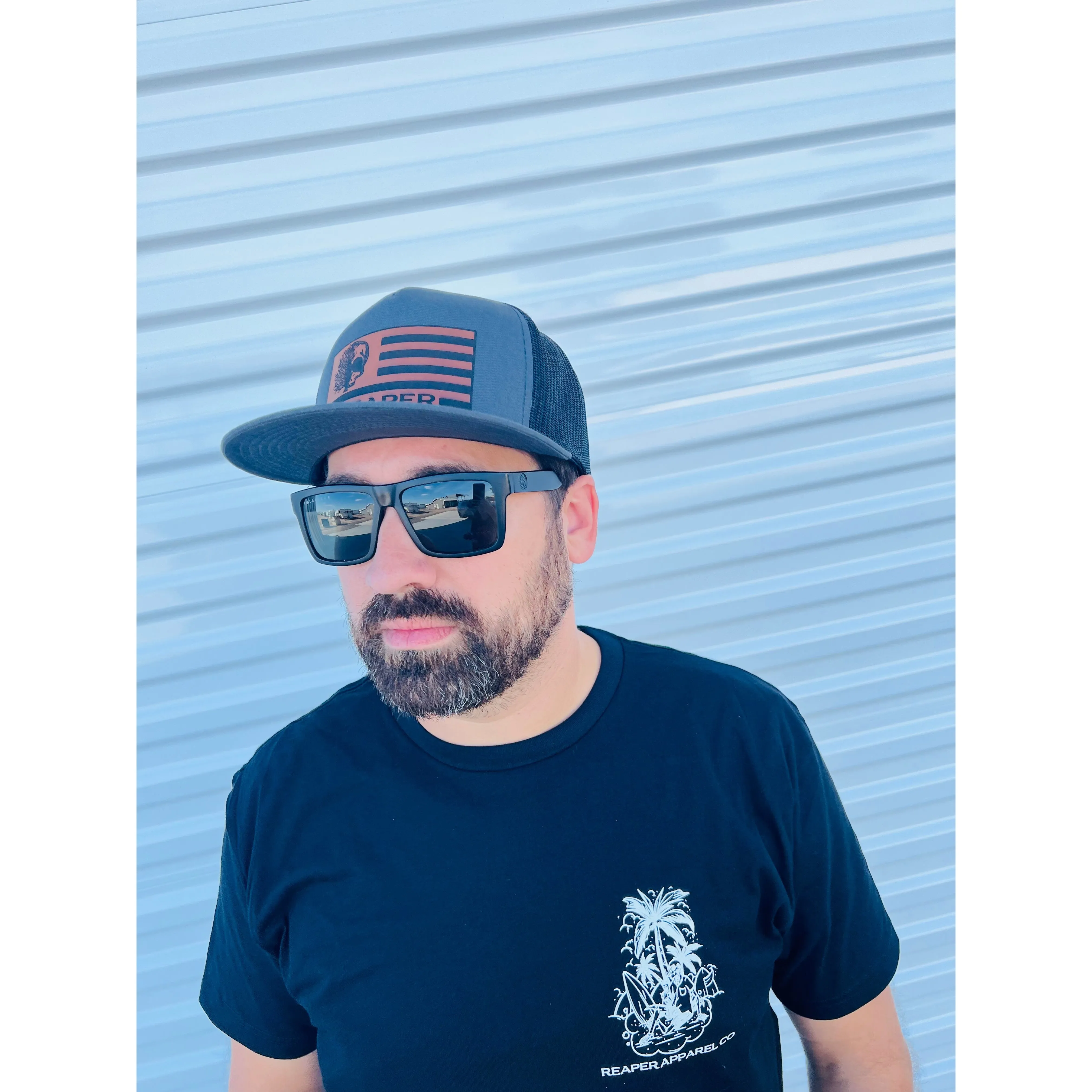 Reaper Leather Flag Snapback sold by Reaper Apparel Co product image thumbnail 4