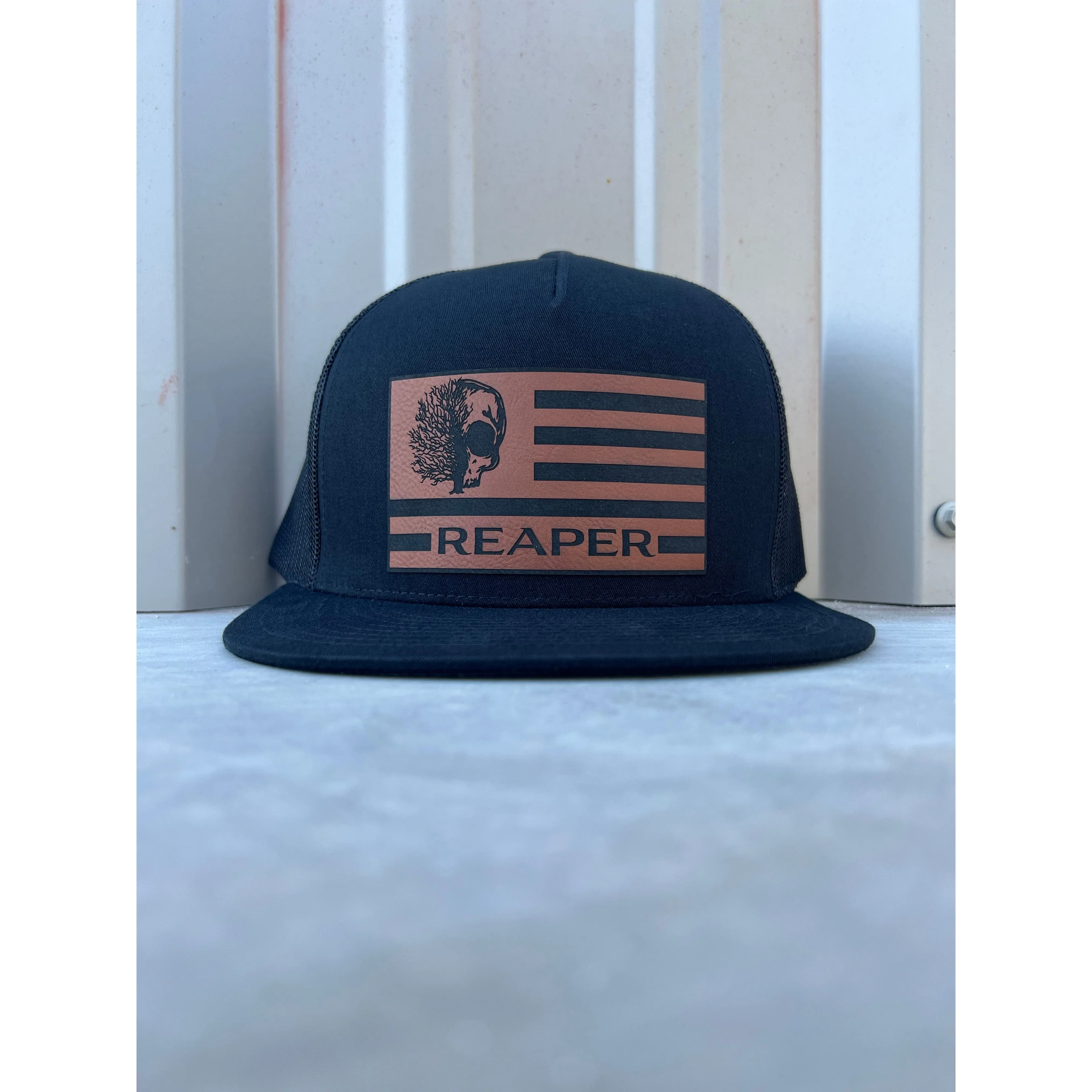 Reaper Leather Flag Snapback sold by Reaper Apparel Co product image thumbnail 3