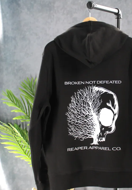 Broken Not Defeated Hoodie sold by Reaper Apparel Co