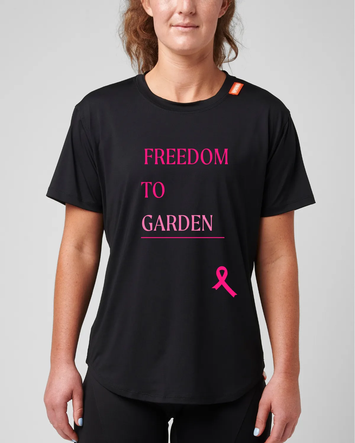 Breast Cancer Awareness | Wavy Stretchy Athletic Tee sold by SPRHRA product image thumbnail 3