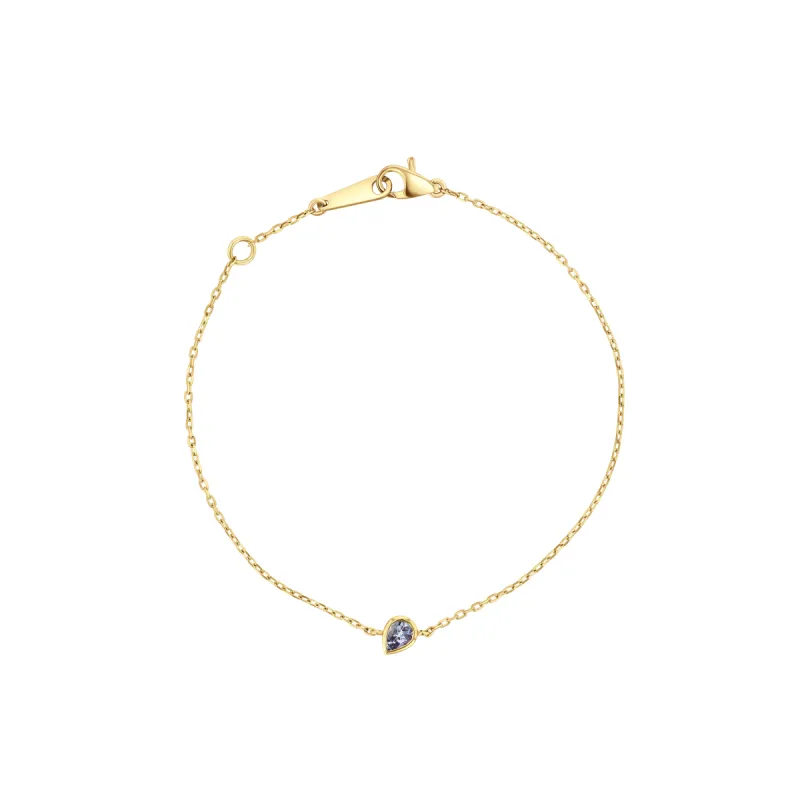 送料無料★MEJURI★ Round Topaz Bracelet 18k Gold Vermeil Round Topaz Bracelet - Handcrafted Jewelry