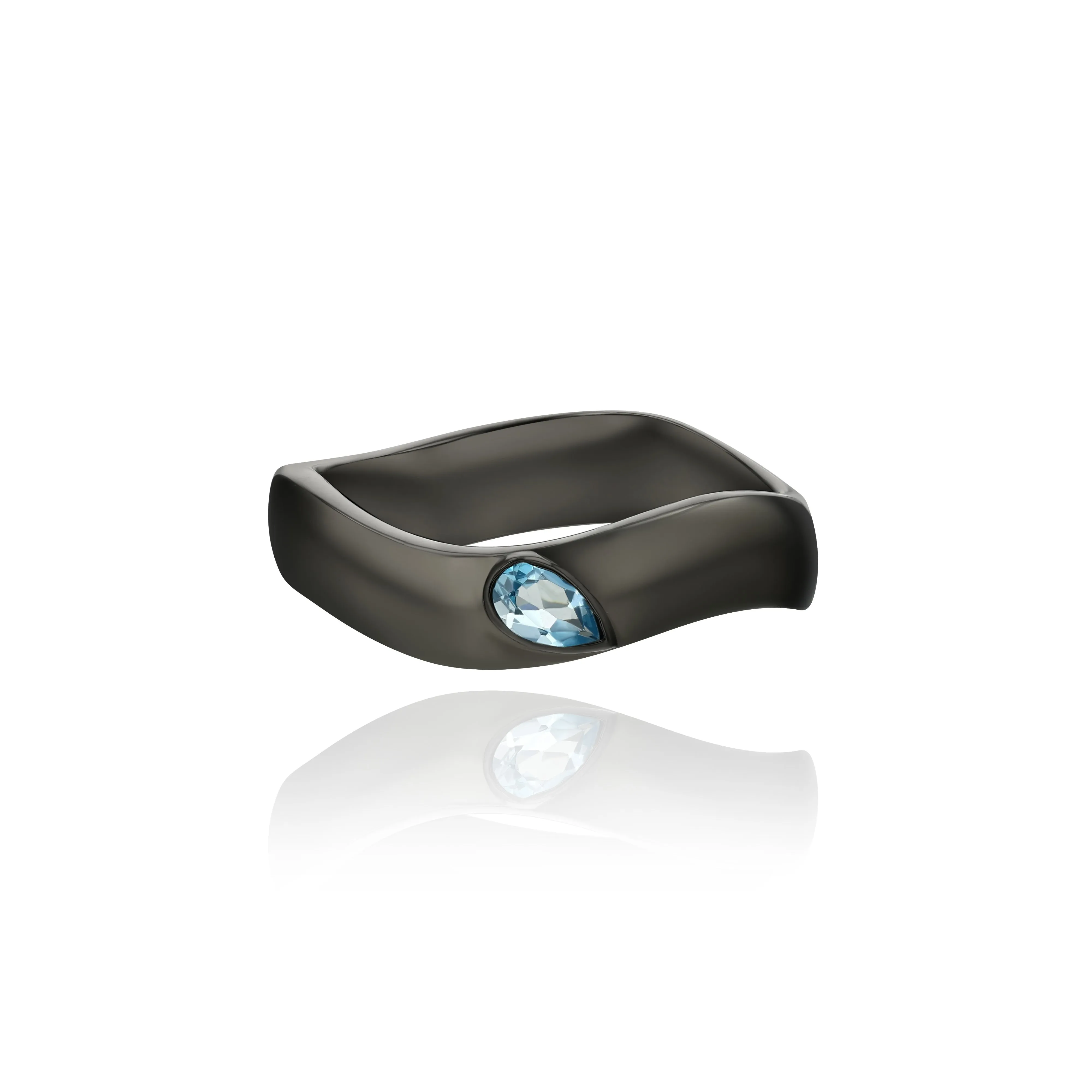 Black Rhodium Curve Ring sold by Veniroeshop