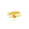 Yellow Gold Vermeil Gemstone Curve Ring sold by Veniroeshop