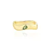 Yellow Gold Vermeil Gemstone Curve Ring sold by Veniroeshop