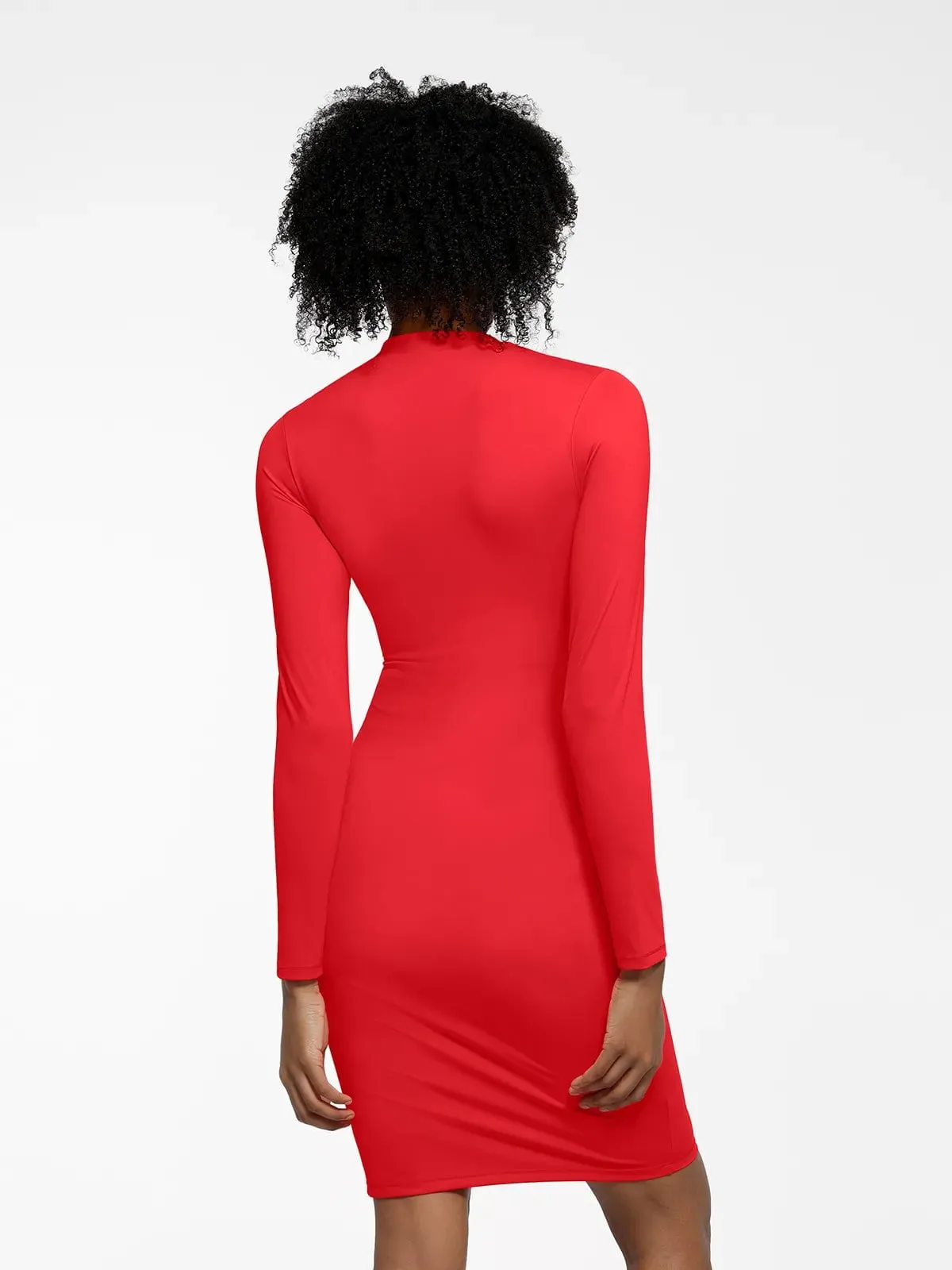 Redtag Thermal Shapewear Long Sleeve Mock Neck Midi Dress sold by Popilush product image thumbnail 5