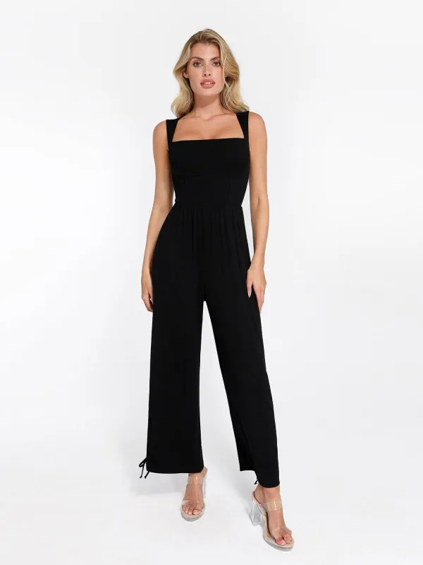 The Shapewear Jumpsuit with Adjustable Trouser Legs sold by Popilush