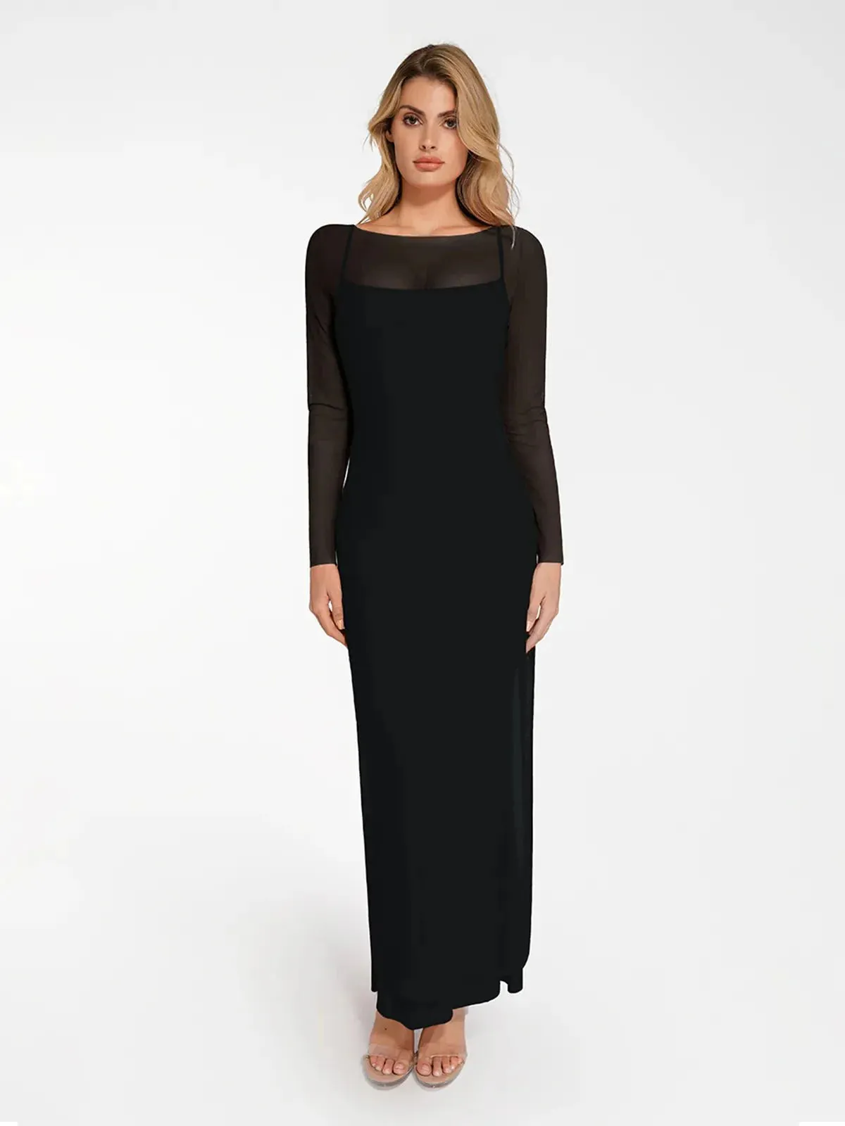 The Popilush Long Sleeve Sheer Mesh Maxi Cover-Up sold by Popilush product image thumbnail 2