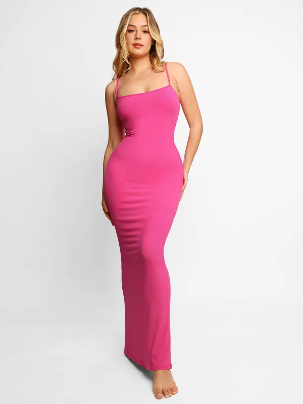 Built-In Shapewear Slip Maxi Lounge Dress made by Popilush