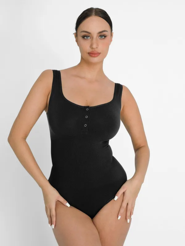 Seamless Modal Shapewear Square Neck Bodysuit sold by Popilush