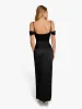 Shapewear Off Shoulder Shine Ruched Sculpting Maxi Dress sold by Popilush