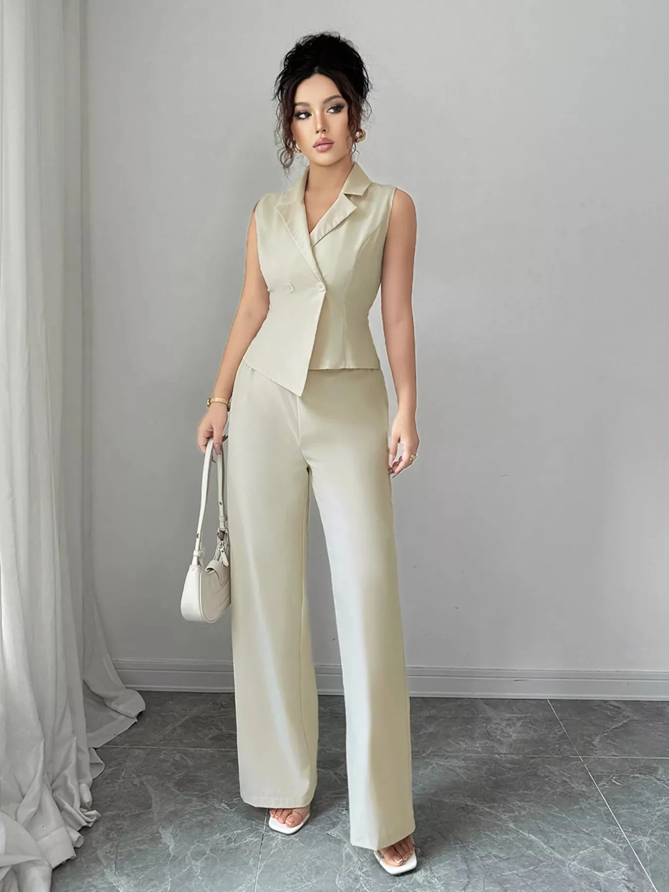 Sleeveless Vest and Wide-Leg Pants Set sold by Gigi Laurent product image thumbnail 5
