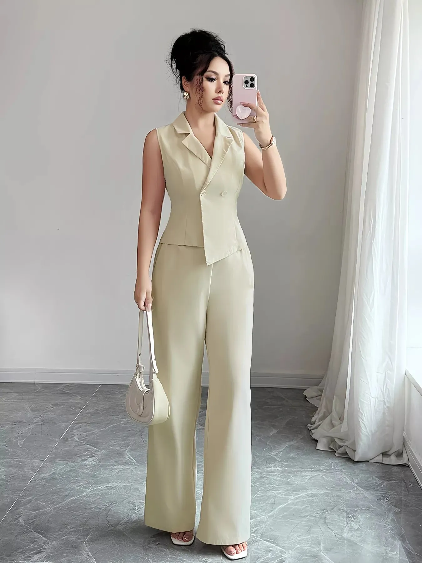 Sleeveless Vest and Wide-Leg Pants Set sold by Gigi Laurent product image thumbnail 4