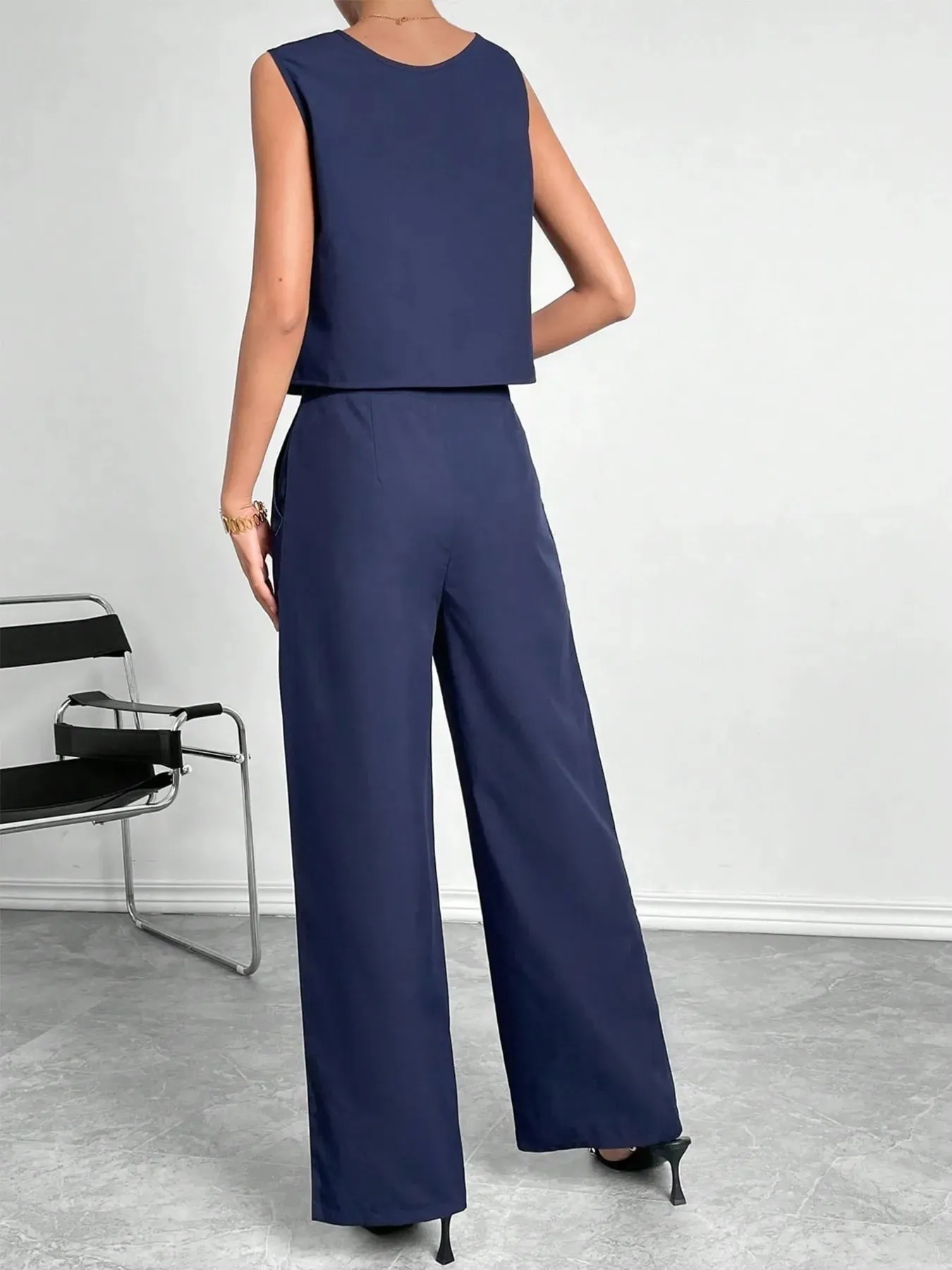 Round Neck Top and Pants Set sold by Gigi Laurent product image thumbnail 2