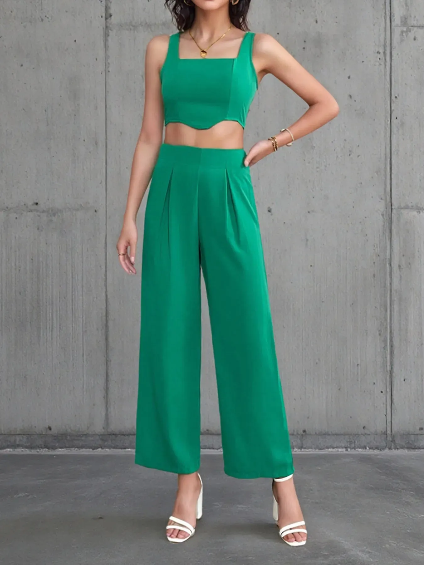 Square Neck Tank and Pants Set sold by Gigi Laurent product image thumbnail 5