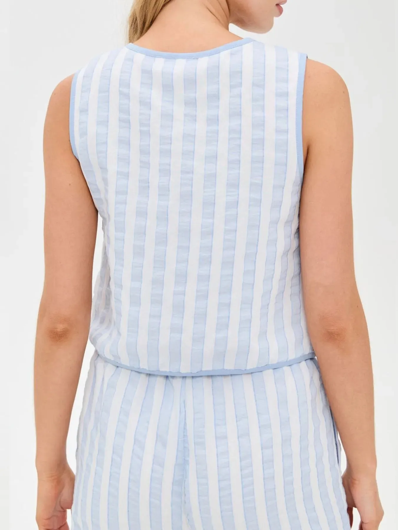 Tie Front Striped Vest and Pants Set sold by Gigi Laurent product image thumbnail 4