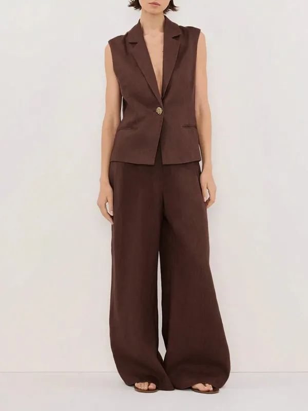 One Button Sleeveless Top and Pants Set sold by Gigi Laurent
