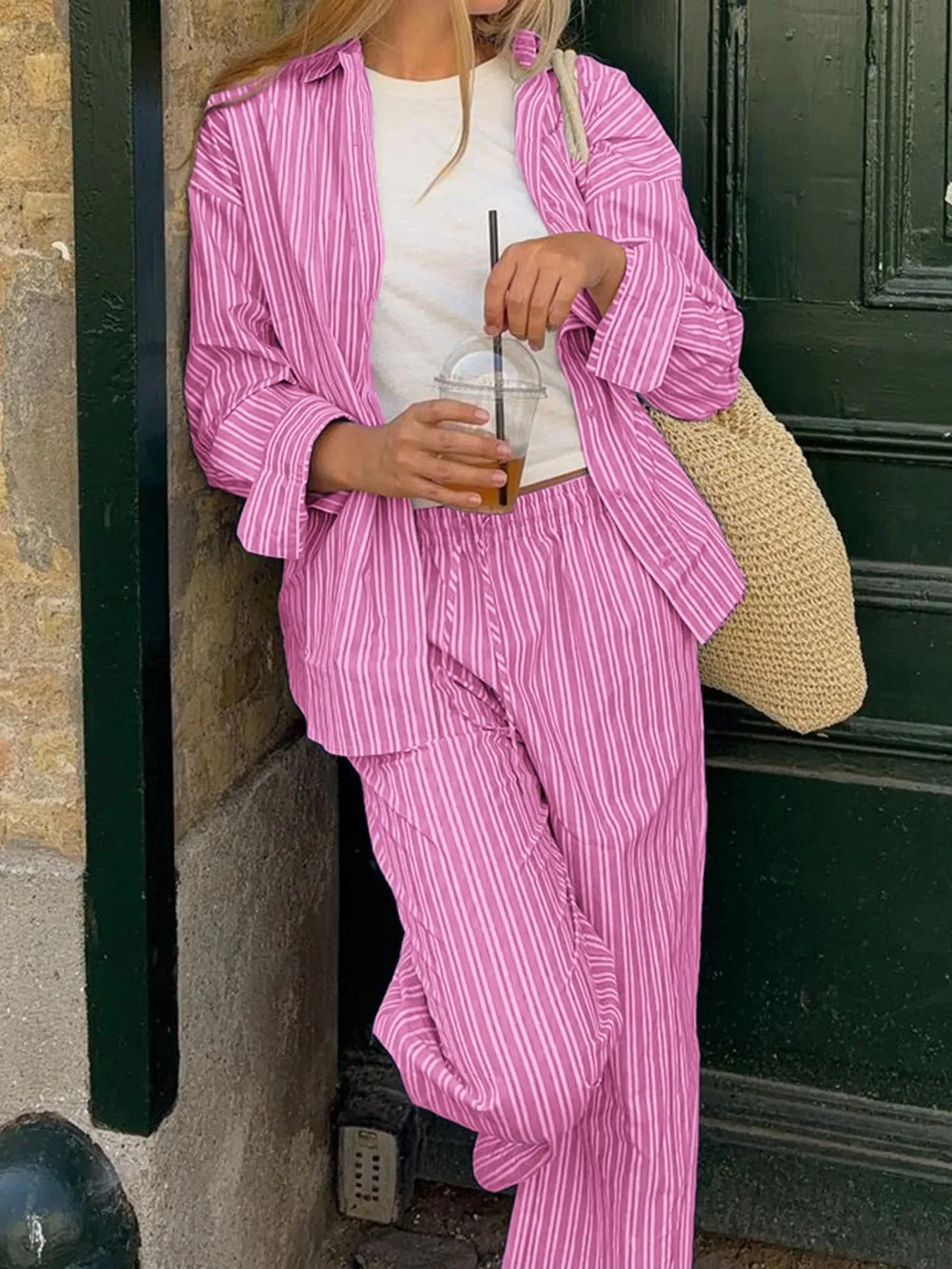 Striped Button Up Shirt and Pants Set sold by Gigi Laurent product image thumbnail 5