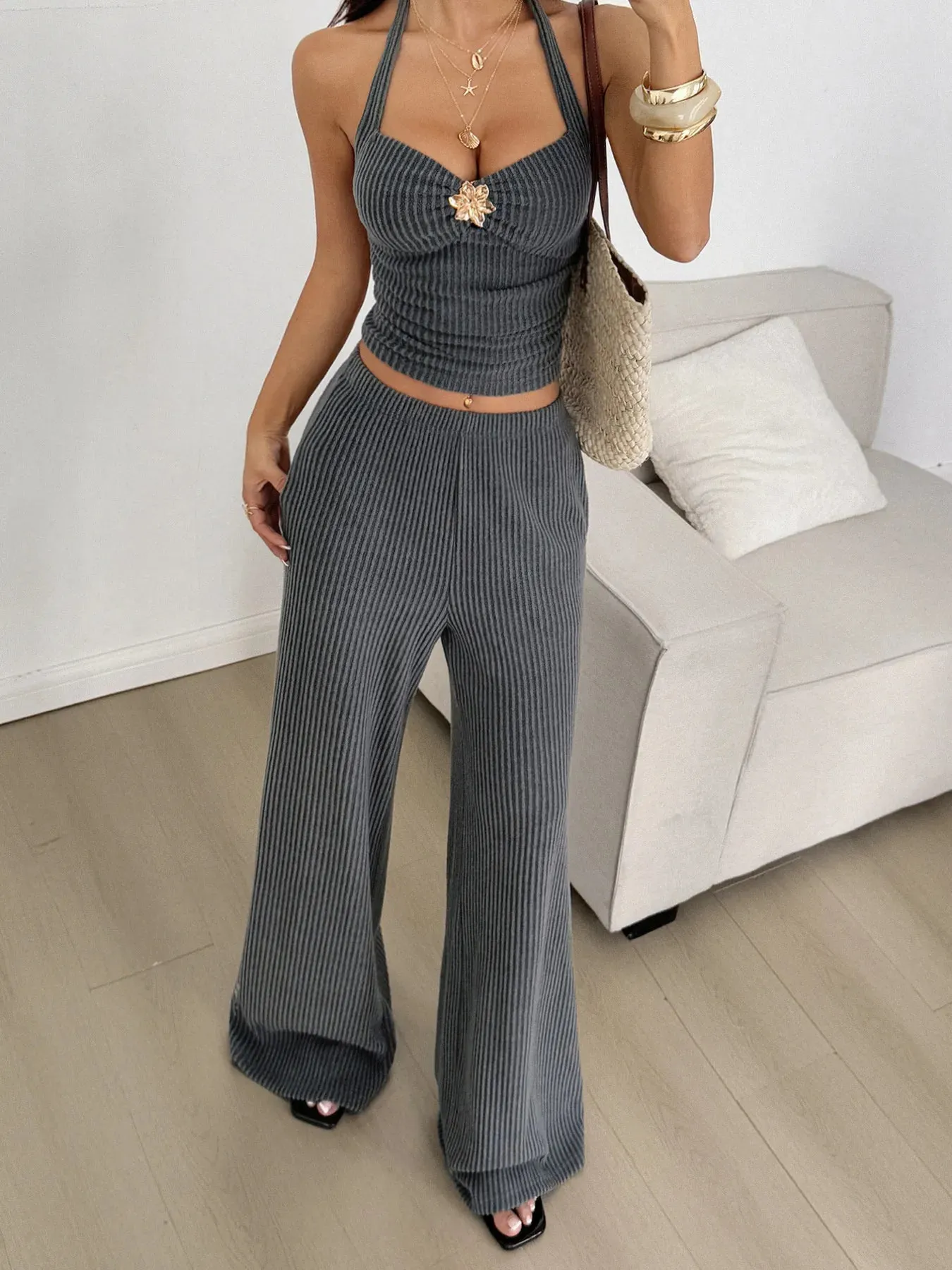 Halter Neck Cami and Pants Set sold by Gigi Laurent product image thumbnail 2