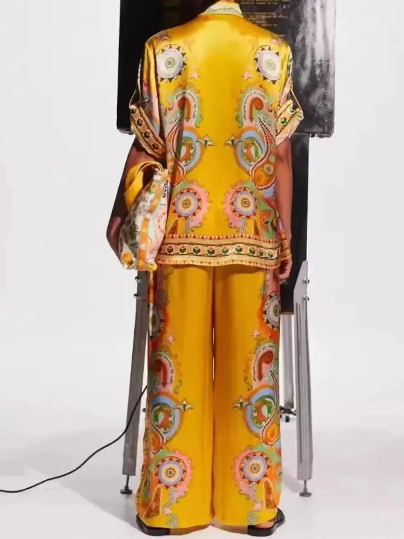 Printed Button Up Shirt and Pants Set sold by Gigi Laurent product image thumbnail 4